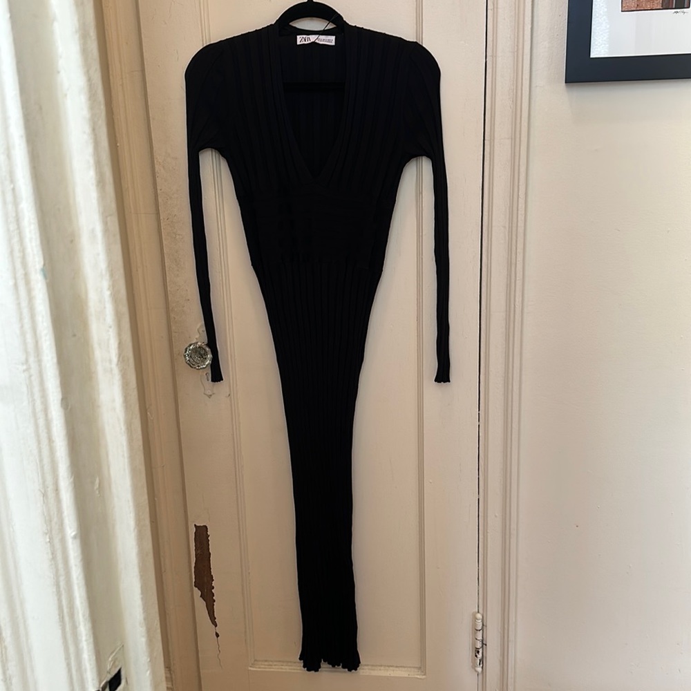 Zara ribbed knit sweater dress